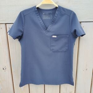 FIGS Women's Catarina One-Pocket Scrub Top Size XS Night Sky PO 2314 EUC